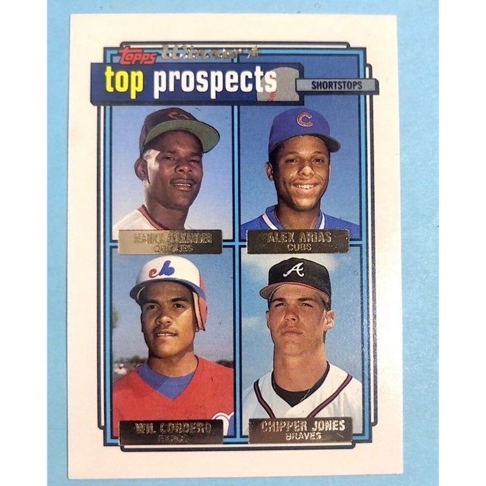 1992 Topps GOLD Winner, Shortstops Prospects  Atl Braves,Chipper Jones Card #551